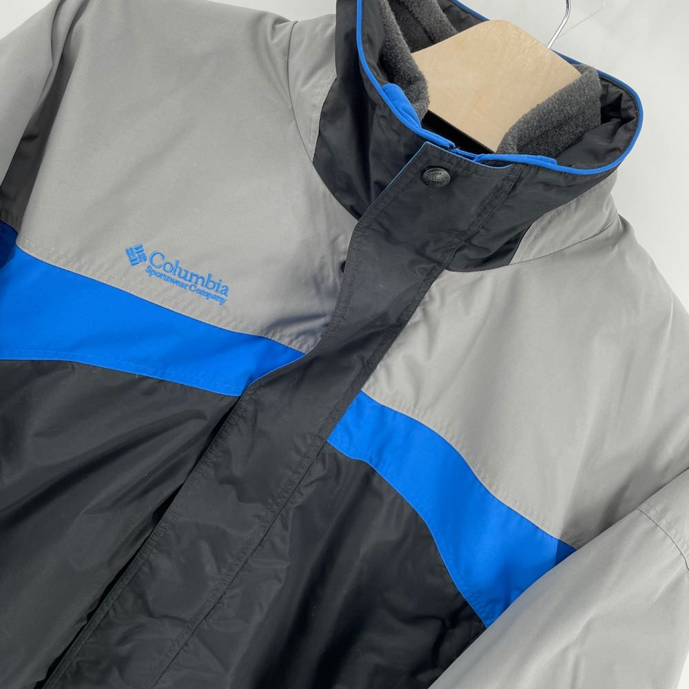 Columbia Sportswear Interchange Jacket Mens XXL Gray Black Blue SM7309 Full Zip